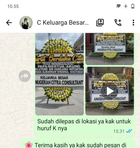 Pengiriman Papan Bunga Duka Bayem Kutoarjo